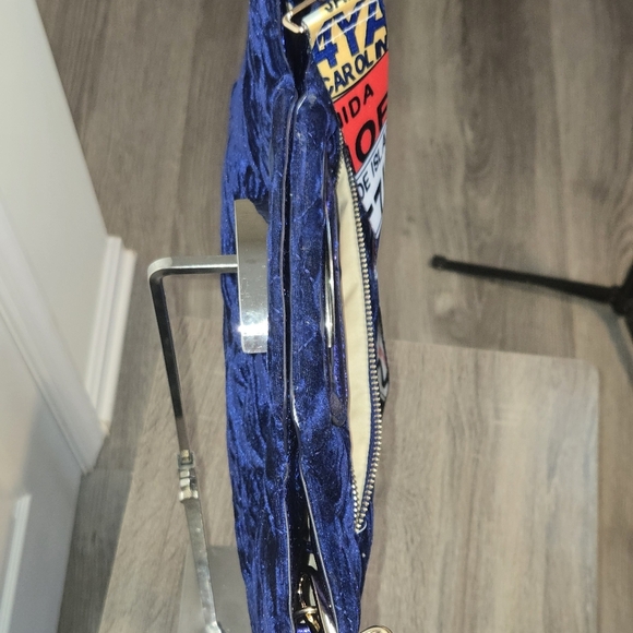 INC Velvet Blue Clutch Crossbody - Picture 2 of 15